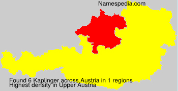Surname Kaplinger in Austria