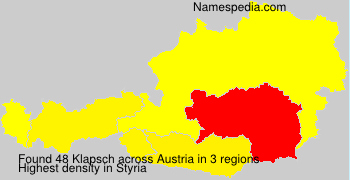 Surname Klapsch in Austria Surname Klapsch in Austria