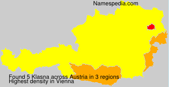 Surname Klasna in Austria Surname Klasna in Austria