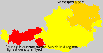 Surname Klaunzner in Austria Surname Klaunzner in Austria