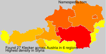 Surname Klecker in Austria Surname Klecker in Austria