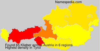 Surname Klieber in Austria Surname Klieber in Austria