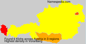 Surname Klohs in Austria Surname Klohs in Austria