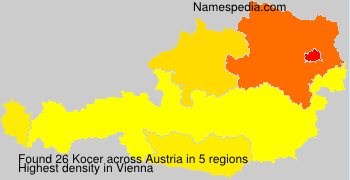 Surname Kocer in Austria Surname Kocer in Austria
