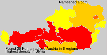 Surname Koman in Austria Surname Koman in Austria