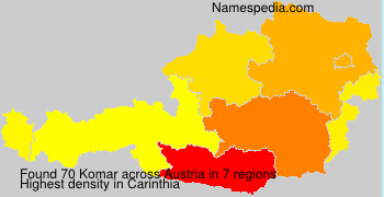 Surname Komar in Austria Surname Komar in Austria