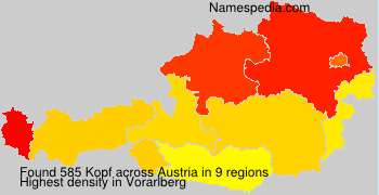 Surname Kopf in Austria Surname Kopf in Austria