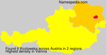 Surname Kozlowska in Austria