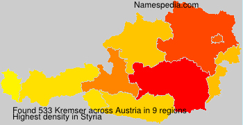 Surname Kremser in Austria Surname Kremser in Austria