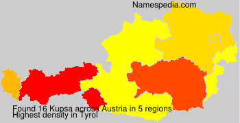 Surname Kupsa in Austria Surname Kupsa in Austria