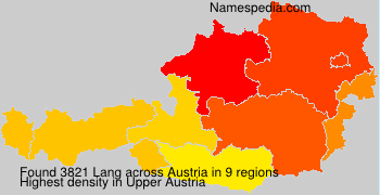 Surname Lang in Austria Surname Lang in Austria