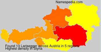 Surname Larisegger in Austria Surname Larisegger in Austria