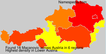 Surname Macanovic in Austria Surname Macanovic in Austria
