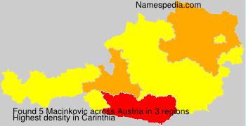 Surname Macinkovic in Austria Surname Macinkovic in Austria