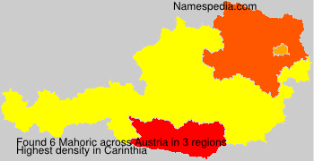 Surname Mahoric in Austria Surname Mahoric in Austria