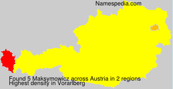 Surname Maksymowicz in Austria Surname Maksymowicz in Austria