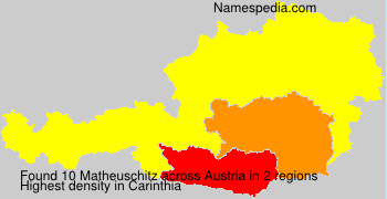 Surname Matheuschitz in Austria Surname Matheuschitz in Austria