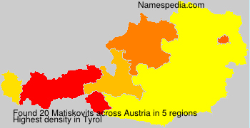 Surname Matiskovits in Austria Surname Matiskovits in Austria