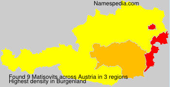 Surname Matisovits in Austria Surname Matisovits in Austria