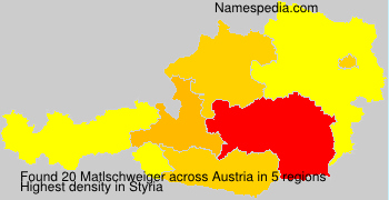 Surname Matlschweiger in Austria Surname Matlschweiger in Austria