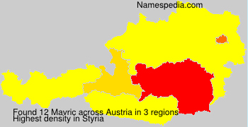 Surname Mavric in Austria