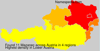 Surname Mazanec in Austria