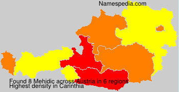 Surname Mehidic in Austria Surname Mehidic in Austria