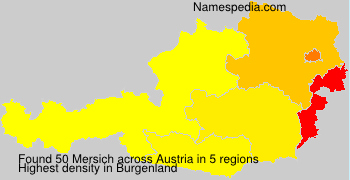 Surname Mersich in Austria Surname Mersich in Austria