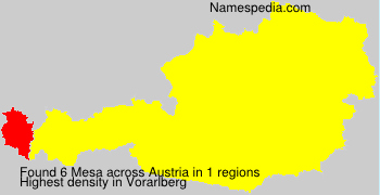 Surname Mesa in Austria Surname Mesa in Austria