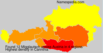 Surname Migglautsch in Austria Surname Migglautsch in Austria