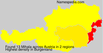 Surname Mihala in Austria Surname Mihala in Austria