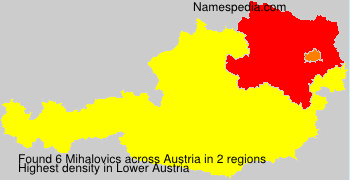 Surname Mihalovics in Austria Surname Mihalovics in Austria