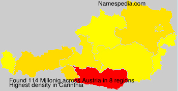 Surname Millonig in Austria Surname Millonig in Austria