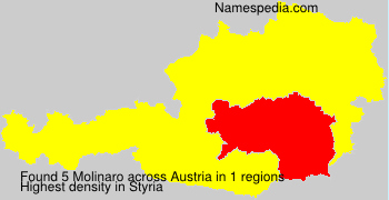 Surname Molinaro in Austria