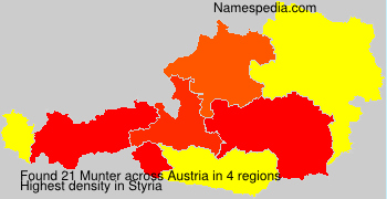 Surname Munter in Austria Surname Munter in Austria