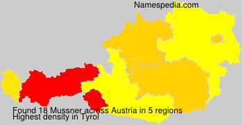 Surname Mussner in Austria Surname Mussner in Austria