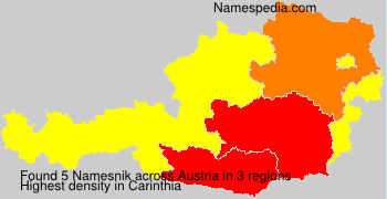 Surname Namesnik in Austria Surname Namesnik in Austria