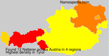 Familiennamen Natterer - Austria