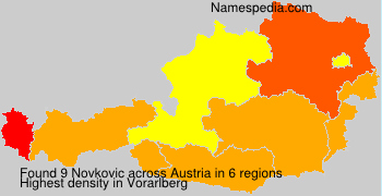 Surname Novkovic in Austria Surname Novkovic in Austria