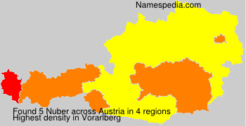 Surname Nuber in Austria Surname Nuber in Austria