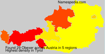 Surname Obexer in Austria Surname Obexer in Austria