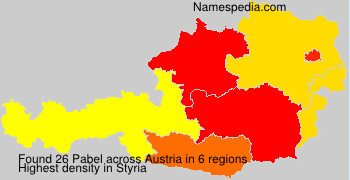 Surname Pabel in Austria Surname Pabel in Austria