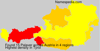 Surname Palaver in Austria Surname Palaver in Austria