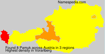 Surname Pamuk in Austria Surname Pamuk in Austria