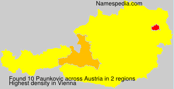Surname Paunkovic in Austria