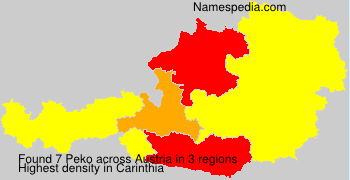 Surname Peko in Austria Surname Peko in Austria