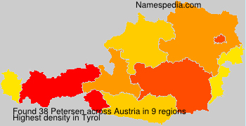 Surname Petersen in Austria Surname Petersen in Austria