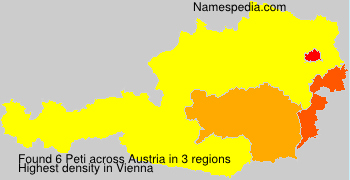 Surname Peti in Austria Surname Peti in Austria