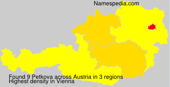 Surname Petkova in Austria Surname Petkova in Austria