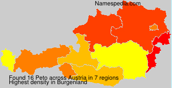Surname Peto in Austria Surname Peto in Austria